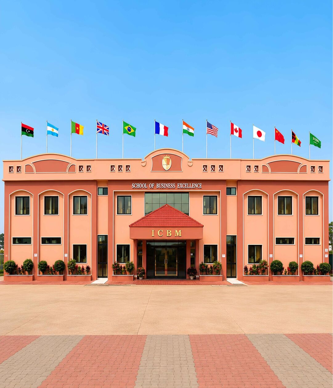ICBM-SBE academic block with landscaped campus